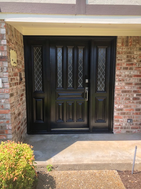 Front door painting and staining Dallas Texas