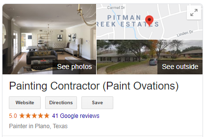 Paint Ovations Google Reviews