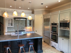 Kitchen Cabinet painting by Paint Ovations in Plano Texas