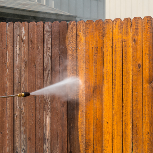 Fence and deck power washing